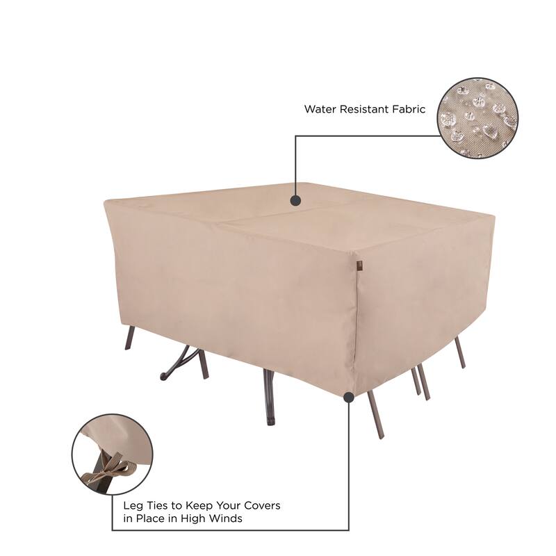 Modern Leisure Chalet Patio Dining Set Cover, Oval 80" W x 60" D x 30